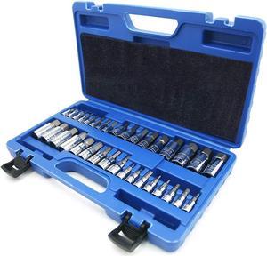 NORTOOLS 34 PCS SAE & Metric Combination Hex Bit Socket Set