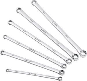 EZARC Box End Wrench Set, Metric Combination Durable Aviation Spanner 6PCS CRV 8mm - 19mm