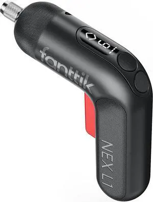 L1 Pro 3.7V Cordless Screwdriver, Electric Screwdriver Set with 14 Bits, Digital Screen, Li-ion 2000mAh, 1/4''Hex, 6 Torque Settings 0.5-6 N.m, Variable Speed, Front LED-Grey