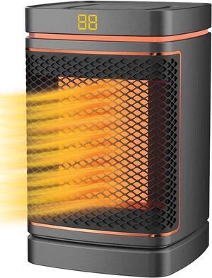 Ontel Handy Heater Copper Core Pure Warmth Ceramic Space Heater (1500 W), Adjustable Thermostat, Portable Heater for The Bedroom, Office, Garage & More, Quiet Small Space Heater