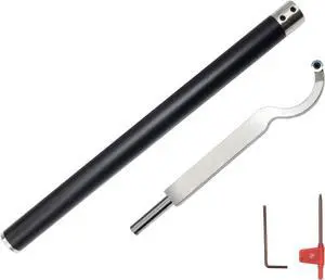 Swan Neck Hollower Tools Bar Wood Turning Tool Set Carbide Tipped Lathe Chisel with Ci3 12mm Round Carbide Insert Cutter for Wood Hobbyist or DIY or Carpenter Swan Neck Hollower Tools Bar Wood Turning Tool Set Carbide Tipped Lathe Chisel with Ci3 12mm Round Carbide Insert Cutter for Wood Hobbyist or DIY or Carpenter