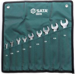 SATA 9-Piece Full-Polish Combination Wrench Set, SAE - ST09019SJ