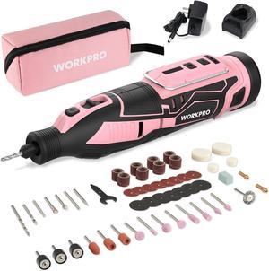 WORKPRO 12V Pink Cordless Rotary Tool Kit