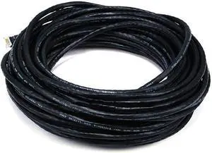 Monoprice Cat6 Ethernet Patch Cable - Snagless RJ45, Fullboot, 24AWG Stranded Pure Bare Copper Wire, 550Mhz, UTP, 50 Feet, Black Monoprice Cat6 Ethernet Patch Cable - Snagless RJ45, Fullboot, 24AWG Stranded Pure Bare Copper Wire, 550Mhz, UTP, 50 Feet, Black