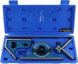 Industrial Tools 12'' 4 Combination Square Ruler Set Protractor Satin, 4-R Graduation, 0000-8101