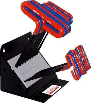 50918 Cushion Grip Hex allen wrench T-Handle Key Combo- 9in Inch/MM (2 sets 18pc) w/ stand