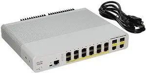 Cisco Catalyst WS-C2960C-12PC-L Ethernet Switch (WS-C2960C-12PC-L), White
