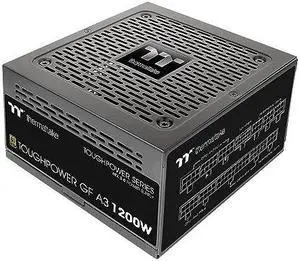 Thermaltake Toughpower GF A3 1200W, True 600W 12VHPWR Connectors on PSU & NVIDIA RTX 40 Series, ATX 3.0/PCI-E 5.0, 80+ Gold, SLI/Crossfire Ready Power Supply, PS-TPD-1200FNFAGU-L, 10 Year Warranty