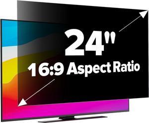 [2-Pack HD Computer Privacy Screen 24 inch, Upgraded Monitor Privacy Screen for 16:9 Widescreen Removable Anti Glare Computer Screen Cover and Blue Light UV-Blocking Screen Privacy Filter