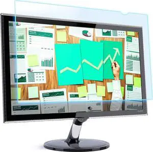 27 inch Anti-Glare Blue Light Blocking Screen Protector Panel for 16:9 Widescreen Computer Monitor and Laptop - PC Anti-UV Eye Protection Filter Film - Anti-Scratch Diagonal Frame Shield [1 Pack]