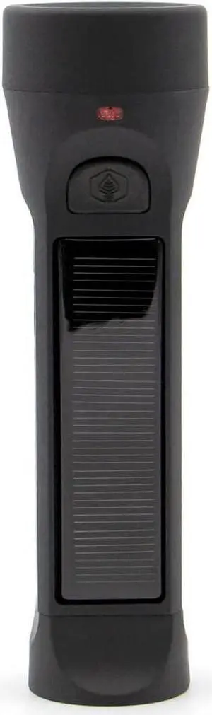 Journey 300 Solar LED Waterproof Flashlight with USB Phone Charger Black