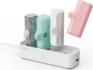 iWALK Charger Station for Portable Charger 3350mAh,4500mAh,4800mAh Power Bank for iPhone Charging Station Multiple USB-C Family-Sized Charger Station for Home(Station Only), White