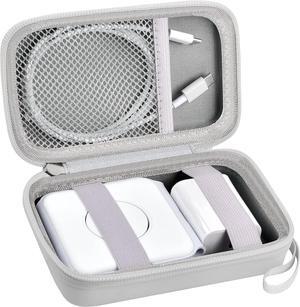 Travel Case for UCOMX for Nano/for Iseyyox/for LISEN/for RTOPS 3 in 1 Wireless Charger, Foldable Magnetic Charging Station Storage Holder Bag for Fast Charge Pad Cable and Adapter, White-Box Only