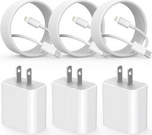 Fast Charger iPhone,iPhone Charger Cable,3Pack iPhone Charger Fast Charging 6Foot iPhone Charging USB C Charger Adapter 6FT Type C to Lightning Cable for iPhone 14 Pro Max/14 Plus/13/12 Mini/11/XS/SE