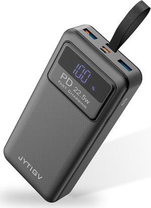 Portable Charger,20000mAh USB C in & Out Power Bank,22.5W PD Fast Charging Built-in LED Display and Flashlights Battery Pack Compatible with iPhone iPad Samsung LG Android Cellphone (Black)