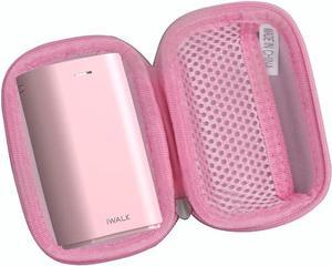 Hermitshell Travel Case for iWALK Portable Charger 9000mAh Ultra-Compact Power Bank (Pink)