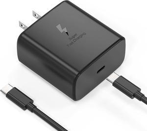 2025 New 45W Super Fast Charger USB C Android Phone Charger Fast Charging Replacement for Samsung Galaxy S25/S25 Ultra/S25+/S24 Ultra/S24/S24+/S23 Ultra/S23/S22/S20/S21/Note 10,Galaxy Tab, 6ft C Cable