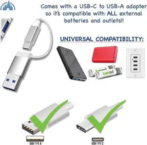 MultiCharger for MagicBand+, MagicBand +, Magic Band Compatible with FuelRod & Other External Battery. Disneyland Accessories for Trip to Disney World Cruise (USB-A & USB-C, 1-Pack)