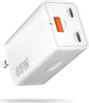 USB C Wall Charger Block, Seedato 65W Dual Port Type C Fast Charging Block for Apple Watch Series 8, Wall Charger Plug Adapter Charger Cube Compatible with iPhone 15/iPhone 15 Pro Max/15 Plus/14, iPad