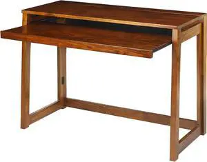 Casual Home Pull-Out & USB Port Folding Desk, Warm Brown (New)