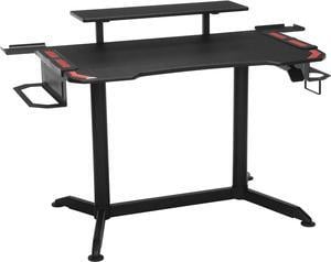 RESPAWN RSP-3010 Computer Ergonomic Gaming Desk, Height Adjustable 52.6 in, Red