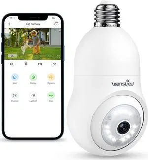 2K Light Bulb Security Camera - 2.4G WiFi Security Cameras Wireless Outdoor Indoor for Home Security, 360° Auto Tracking, 24/7 Recording, Color Night Vision, Compatible with Alexa 2K Light Bulb Security Camera - 2.4G WiFi Security Cameras Wireless Outdoor Indoor for Home Security, 360° Auto Tracking, 24/7 Recording, Color Night Vision, Compatible with Alexa