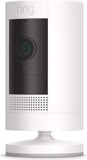 Ring Stick Up Cam Battery | Weather-Resistant Outdoor Camera, Live View, Color Night Vision, Two-way Talk, Motion alerts, Works with Alexa | White