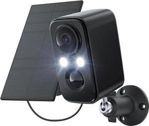 Security Cameras Wireless Outdoor, Flood Light Solar Cameras for Home Security, Home Camera with Color Night Vision, PIR Human Detection, 2-Way Talk, IP66 Waterproof, SD Card/Cloud Storage