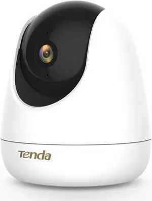 Tenda Cameras for Home Security, 2.5K Indoor Camera WiFi Camera, 360° Pan Tilt WiFi Camera with Phone APP, 2-Way Audio, Night Vision, Smart Tracking, Human Detection, Cloud Storage (CP7)