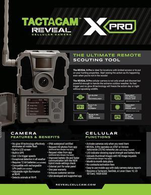 TACTACAM Reveal X PRO Cellular Trail Camera Verizon and ATT NO Glow Integrated GPS Tracking Built in LCD Screen HD Photo and HD Video XPRO