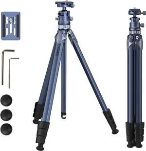 SmallRig AP-02 Lightweight Travel Tripod, 63" Camera Tripod with Compact Unconventional Center Column, 360° Ball Head, QR Plate, Travel Bag, Load up to 17.6 lbs / 8 kg, for Most DSLR Cameras -4222