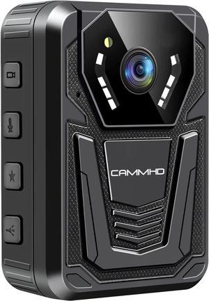 CAMMHD F6-64GB 4K Body Camera, 3400mAh Battery Work 12-14Hours,Waterproof IP 68 Body Cameras with Audio and Video Recording H.265 Video Code Police Body Cam for Law Enforcement