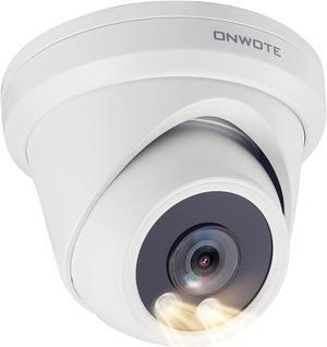 ONWOTE 5MP HD IP POE Camera Outdoor with Color Night Vision, Smart AI Human Deterrence, 5 Megapixels 2592x 1944P Super HD Camera, 100ft IR, 110° Angle, IP66, Add on Camera to PoE NVR