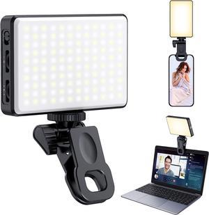 120 LED Phone Light, Selfie Light, 5000Mah Rechargeable Clip Video Light, Adjusted 3 Light Modes, for Phone, Camera, Laptop, iPad, Light for Phone for Selfie, Video Conference, TikTok, Vlog