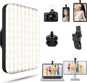 Selfie Light - BANSINE USB-Rechargeable LED Phone Light - Portable Photo Light with 97+ CRI, Up to 6500K Color Temperature Phone Light for Selfie, Zoom Conference, Video, Makeup and Live Stream