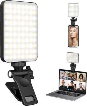 Selfie Light for Phone with 3 Light Modes/3 Brightness Level Phone Light with 3000-6500K Dimmable Rechargeable Selfie Light for iPhone 2000Mah Great for Makeup Selfie Vlog TikTok Video