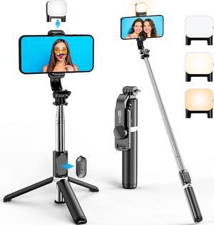 Portable 41 Inch Selfie Stick Phone Tripod with Wireless Remote Extendable Tripod Stand 360 Rotation Compatible with iPhone 14 13 12 11 pro Xs Max Xr X 8 7 6 Plus, Android Samsung Smartphone