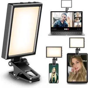 Selfie Light with Clip and Adapter for Phone and Camera-Ideal for TikTok Selfie Video Conference-Compatible with iPhone Android iPad Laptop Rechargeable LED Light for Photos and Videos