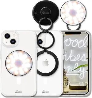 MagLink Pop Up Selfie Light and Phone Ring Grip for MagSafe iPhone 16 15 14 13 12 Series Magnetic Fully Adjustable Round Ring Light
