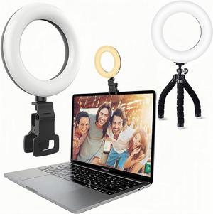 Video Conference Lighting, YooGoal 6.3" Ring Light with Stand Clip on Laptop Desktop Ring Light for Video Calls, Webcam, Remote Working, Zoom Meetings, Live Streaming, Online Teaching, Interview