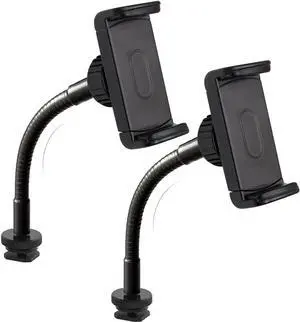2 Pack Universal Ring Light Phone Holder Flexible Ring Light Phone Attachment with Hot Shoe and 1/4 Adapter Cell Phone Mount for Ring Light and Tripod Stand Replacement