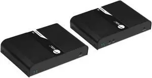 SIIG 4K@30Hz HDMI and USB KVM Over CAT6 IP Extender, HDMI Loopout, 2X USB 2.0 Keyboard/Mouse, Support One TX to Multiple RX via Ethernet Switch, Near Zero Latency, 328ft (CE-H25H11-S1)