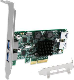 4-Ports Superspeed 5Gbps PCIE USB 3.0 Expansion Card for Windows and Linux Desktop PCs, 2X Dedicated 5Gbps Channels 10Gbps Bandwidth, Built in FebSmart Self-Powered Technology (FS-2C-U4-Pro)