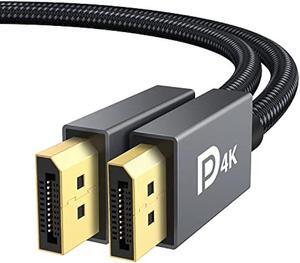 IVANKY DisplayPort 1.2 Cable [6.6ft, 2-Pack], 4K DisplayPort to DisplayPort Cable Nylon Braided, High Speed DP Cable, Supports 2K@165Hz and 4K@60Hz, Compatible with PC, Laptop, TV - Grey