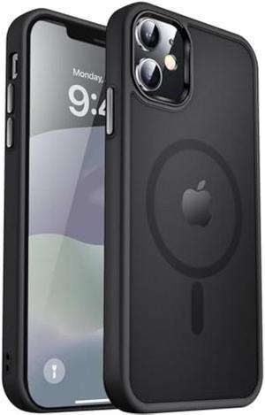 MOCCA Strong Magnetic for iPhone 12 Case/iPhone 12 Pro Case, [Compatible with Magsafe][Mil-Grade Drop Protection] Slim Shockproof Translucent Protective Phone Case for iPhone 12/12 Pro, Black