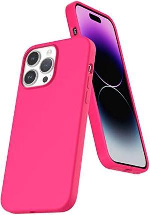 K TOMOTO Compatible with iPhone 14 Pro Max Case for Women, [Drop Protection] [Anti-Fingerprint] [Anti-Scratch] Shockproof Soft-Touch Silicone Phone Case for iPhone 14 Pro Max 6.7, Hot Pink
