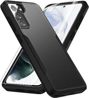 for Samsung Galaxy S21 Case, Galaxy S21 Case with HD Screen Protector [Military Grade Drop Tested] Heavy-Duty Tough Rugged Shockproof Protective Case for S21, Black