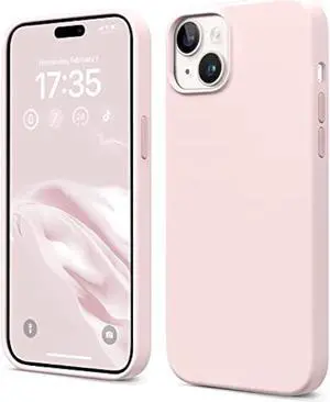 AOTESIER Compatible with iPhone 14 Case, Silky Touch Premium Soft Liquid Silicone Rubber Anti-Fingerprint Full-Body Protective Bumper Phone Case for iPhone 14, 6.1 inch (Chalk Pink)