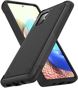 TORRTOWAY Designed for Samsung Galaxy A71 5G Case 2 in 1 Gift Militay Grade Drop Protective Rugged Heavy Duty Cover Shockproof Case for Galaxy A71 5G Phone Case for Women Men boy Girl (Black+Black)