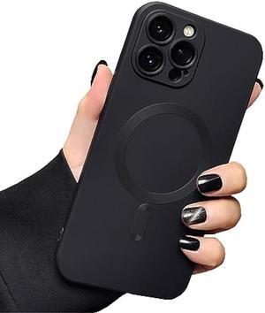 Faneiy Magnetic Case for iPhone 13 Pro Max Phone Case Accossories with Full Camera Len Protector Durable Silicone Slim Shockproof Cute Cellphone Cover for iPhone 13 Pro Max -6.7'' Black